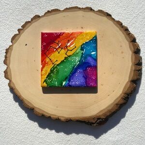 Rainbow Sagittarius Zodiac Constellation Ceramic Decor - Office Art Astrology